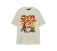 Minecraft Beige Heart Animals T-shirt a maniche corte Donne