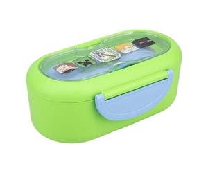 Minecraft Bento Box - Contenitore per il pranzo con licenza ufficiale con divisore, forchetta e cucchiaio, lavabile in lavastoviglie e adatto al microonde, perfetto per scuola o picnic | Paladone