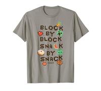 Minecraft Block By Block Snack By Snack Classic Game Icons Maglietta