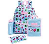 Minecraft Blu Creeper Set di zaini da 4 pezzi Ragazze