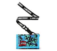 Minecraft Blu Grafitti Portafoglio a tracolla Ragazzi