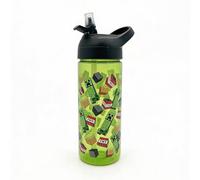 Minecraft - Borraccia per bambini da 600 ml, con beccuccio ribaltabile, design Creeper & TNT, senza BPA, per scuola, viaggi e sport