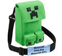 MINECRAFT Borsello Tracolla Ragazzo e Adolescenti, Creeper Marsupio Tracolla con Cinturino, Gamer Regalo Bambino (Verde Creeper 2)
