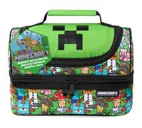 MINECRAFT Borsetta Termica Porta Pranzo per Bambini Creeper Borsa Termica Opzioni con Borraccia Acqua per Scuola Viaggi Idee Regali per Gamer (Multicolori)