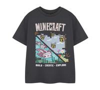 Minecraft Build Create Explore Maglietta Ragazze (NS8982)