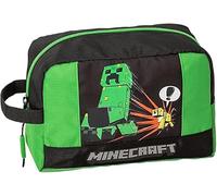MINECRAFT - Busta Portatutto Ufficiale Minecraft, Borsa Porta Oggetti per Borse e Zaini, con Pratica Chiusura a Zip, Idea Regalo Bambina e Bambino, 22x15Hx10 cm, Verde