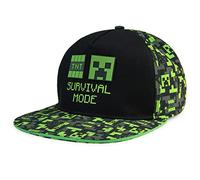 MINECRAFT Cappellino Ragazzo con Cinturino Regolabile, Leggero Cappello Baseball Bambino e ADO (Verde/Nero)