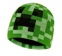 MINECRAFT Cappello Bambino o Invernale Accessori Bambini Set 3 con Sciarpa e Guanti, Set 2 Pezzi o 1 Pz Berretto, 6-14 Anni (6-14 Anni, Cappello Verde)