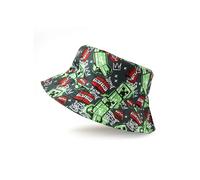 MINECRAFT Cappello da Pescatore Creeper in Nero | Cappello di Protezione Solare Estivo Casual per Adulti Unisex | Abbigliamento Ispirato al Gioco