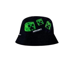 MINECRAFT Cappello Reversibile Cappello Pescatore | Berretto da Gioco | Nero | One Size