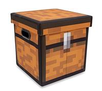 Minecraft Cassapanca marrone da 33 cm con coperchio, contenitore pieghevole in tessuto, organizer a cubo con manici, cubby per scaffali, armadio, elementi essenziali per la casa, regali per