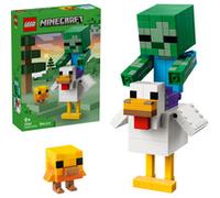 LEGO Minecraft Fantino di Polli Giocattolo - Kit di Modellismo 3D con 3 Personaggi tra cui uno Zombie - Decorazione da Cameretta - Regalo per Gamer, Bambini, Bambine e Fan da 9 anni in su - 21582