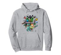 Minecraft Character Cluster Logo Felpa con Cappuccio