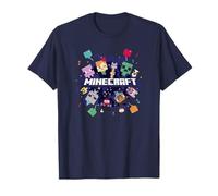 Minecraft Chibi Mobs Party Celebration Logo Maglietta