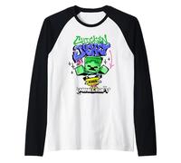 Minecraft Chicken Jockey Graffiti Style Lettering & Art Maglia con Maniche Raglan
