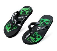 MINECRAFT Ciabatte Ragazzo - Minecraft Gamer - Nero - Taglia 7 (Unisex)