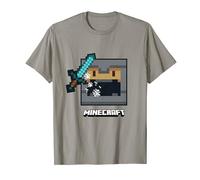Minecraft Clashing Diamond Sword Logo Maglietta