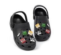 MINECRAFT Classic Zoccoli Sandali Bambini | Ragazzi Ragazze Gioco Personaggi Armi novità Charms Sliders | Cinturino di Supporto Calzature Ventilate Summer Beach Pool