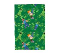 Minecraft Livelle Coperta Copriletto Morbido Pile Verde Bambini Gamer Ufficiale