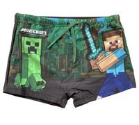 Minecraft Costume da bagno con elastico in vita e coulisse, Nero , 6 anni