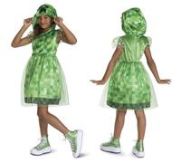 MINECRAFT Costume da Creeper bambini, vestito ufficiale con licenza bambine di Disguise, ispirato al film, include abito con cappuccio e dettagli in rete, per 4-6, 7-8 e 10-12 anni