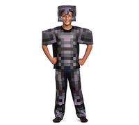 Minecraft Costume, Official Nether Armor Outfit for Kids Minecraft Costume, Deluxe Child Size Medium (7-8)