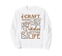 Minecraft Craft Your Best Life Crafting Table Classic Tools Felpa
