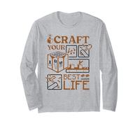 Minecraft Craft Your Best Life Crafting Table Classic Tools Maglia a Manica