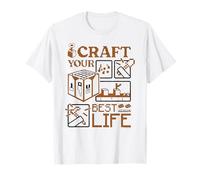 Minecraft Craft Your Best Life Crafting Table Classic Tools Maglietta