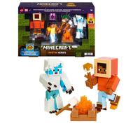 Mattel Minecraft - Set da 2 personaggi Steve Camp Enderwood e Mob, Serie Creator da collezione, giocattolo per bambini, 6+ anni, HLP58