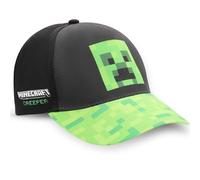 Minecraft Creeper - Berretto da baseball, nero-verde, 56