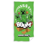 Minecraft Creeper BOOM Asciugamano 70x140cm 100% Cotone