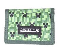 Minecraft Creeper Camo Nylon Tri-Fold Portafoglio Multicolore