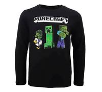 Minecraft Creeper Chicken Jockey - Maglietta ufficiale unisex a maniche lunghe, per bambini, Personaggi, 9 anni