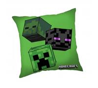 Minecraft Creeper, cuscino 40 x 40 cm, stampato su entrambi i lati o su un lato, super morbido, in poliestere (verde)