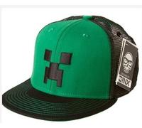 Minecraft Creeper Face Cappellino Premium Snap Back Verde/Nero