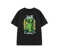 Minecraft Creeper Graphic Tee | Maglietta a maniche corte per ragazzi | Top girocollo casual | iconico personaggio dei videogiochi, Comportamento ostile, 11-12 Anni