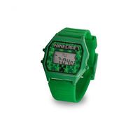 Minecraft Creeper - Orologio digitale con cinturino verde, Verde