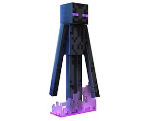 MINECRAFT Diamond Level Enderman - Personaggio da collezione con giunti mobili, accessori per il livello di diamante, blocco di erba floccato, per adulti nella comunità Minecraft HLN40