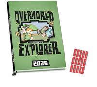 Minecraft Diario 2025, formato A5, con copertina rigida, con adesivi organizzativi inclusi