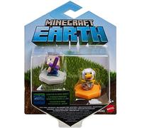 Minecraft- Earth Boost Confezione con 2 Mini Personaggi con Chip NFC, Giocattolo per Bambini 6+ Anni, GKT42
