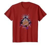 Minecraft Enderman Forced Perspective Maglietta, Bambini, Mirtillo Rosso, 3 Anni