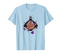 Minecraft Enderman Forced Perspective Maglietta, Uomo, Celeste, 3XL