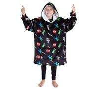 MINECRAFT Felpa Cappuccio Ragazzo Adolescenti, Felpe Oversize Creeper Soffice Coperte Indossabili, Gamer Regalo per Ragazzi (Nero)