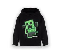 MINECRAFT Felpa con Cappuccio per Ragazzi | Felpa con Cappuccio Nera Graphic per Bambini e Adolescenti | Game Sprite Jumper Creeper Block Felpa Pop out | Regalo di Merchandising per Giocatori per Lui