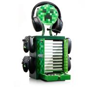 Minecraft Gaming Locker for PS5/PS4/Xbox/Nintendo, 4 Controller Stand & Headset