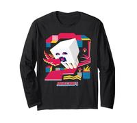Minecraft Ghast in Colorful Nether World Pop Style Portrait Maglia a Manica