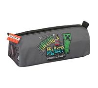 MINECRAFT GRAFFITI - Astuccio con cerniera e scomparto, astuccio per bambini, ideale per bambini in età scolastica, comodo e versatile, qualità e resistenza, 21 x 7 x 8 cm
