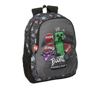 MINECRAFT GRAFFITI - Zaino scuola per bambini, ideale per bambini di diverse età, comodo e versatile, qualità e resistenza, 32 x 16 x 44 cm