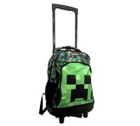 Minecraft Grande Zaino Trolley con Ruote Scuola Elementare Bambino Ragazzo